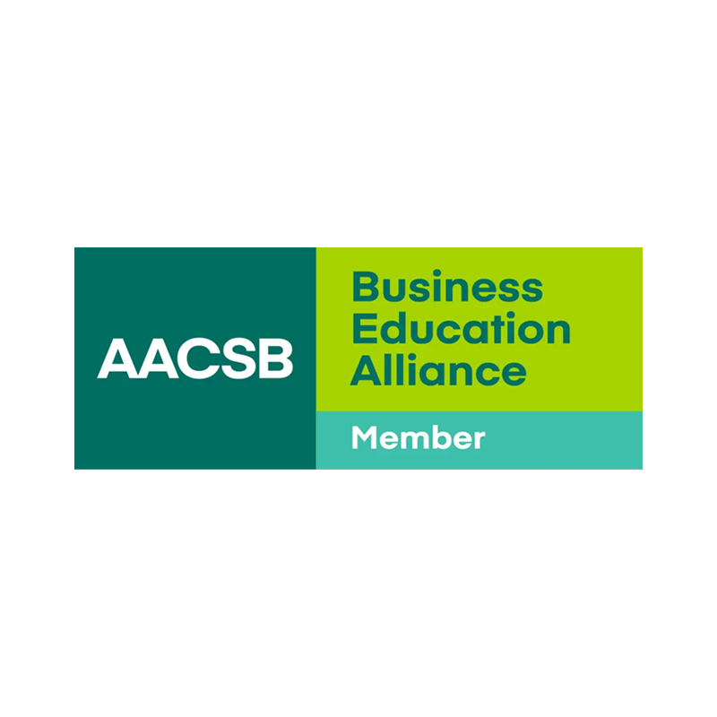 Logo for the Association to Advance Collegiate Schools of Business (AACSB).
