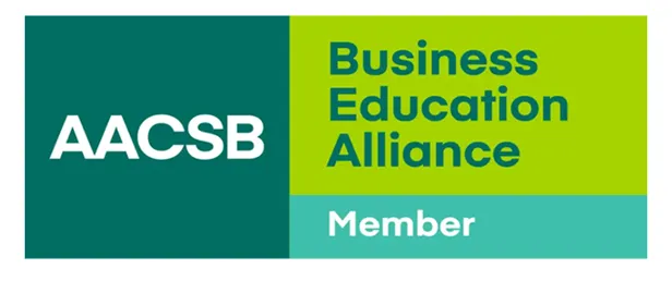 Logo for the Association to Advance Collegiate Schools of Business (AACSB).