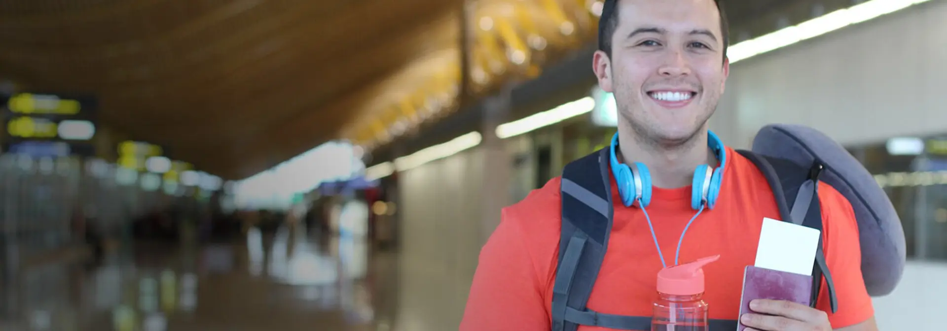 A man standing in airport