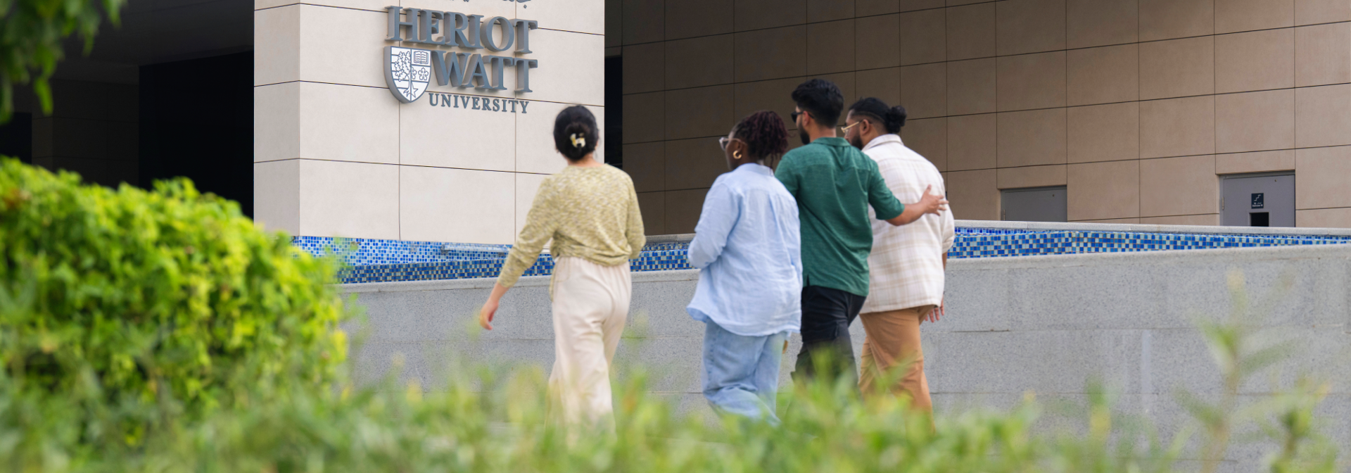 Students walking outside
