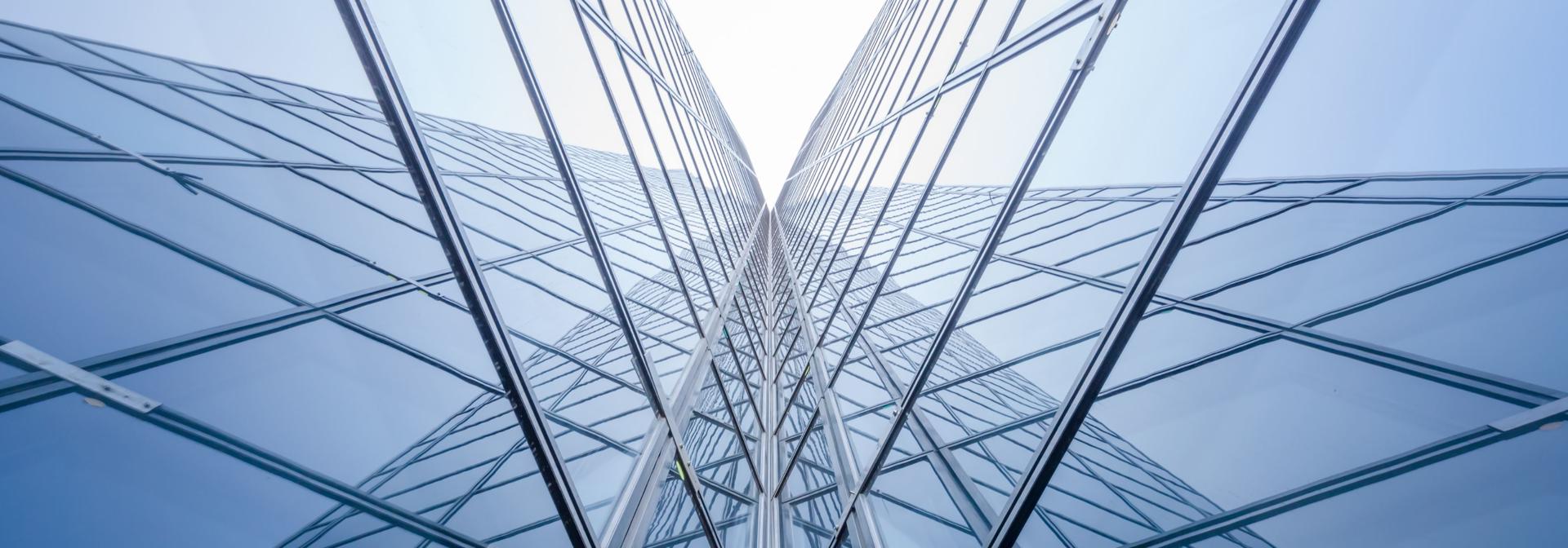Abstract view of glass building