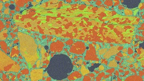 BSE stitched image of sandstone thin-section
