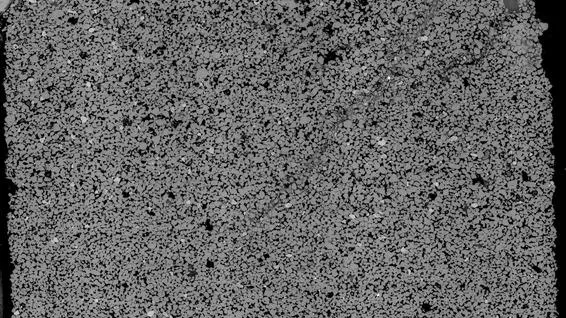 BSE stitched image of sandstone thin-section
