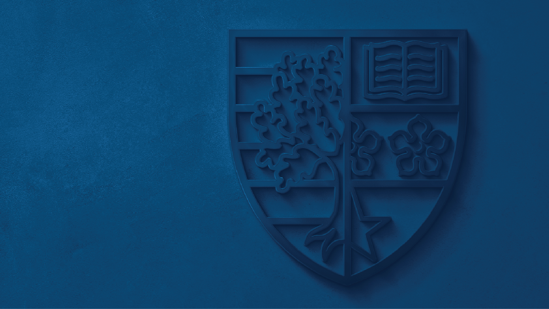 HW shield on solid blue