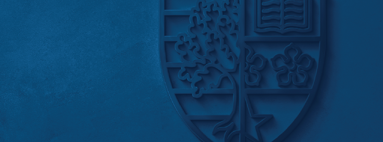 HW shield on solid blue