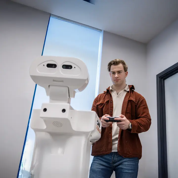 Student studying in National Robotarium
