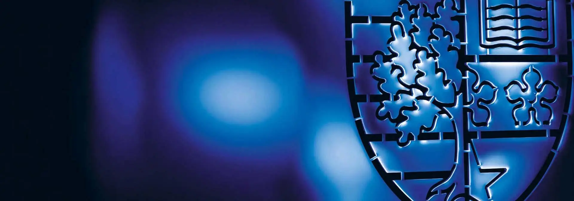 Heriot-Watt University shield in blue