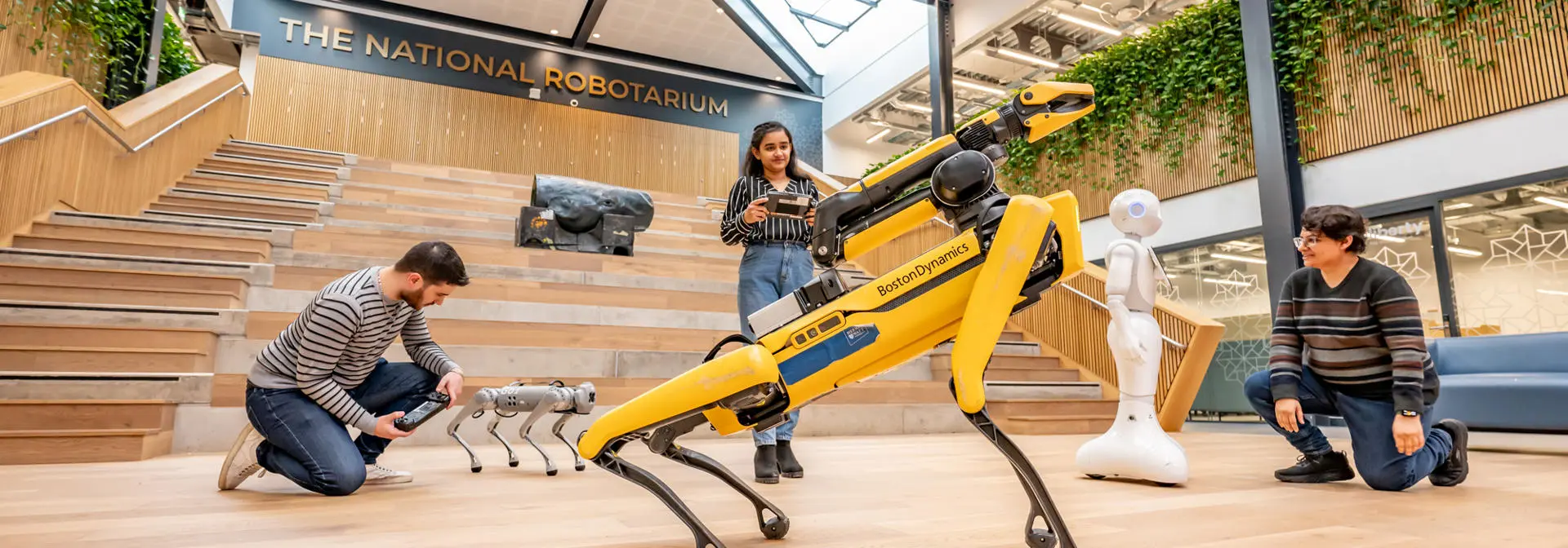 National Robotarium with robots and students.