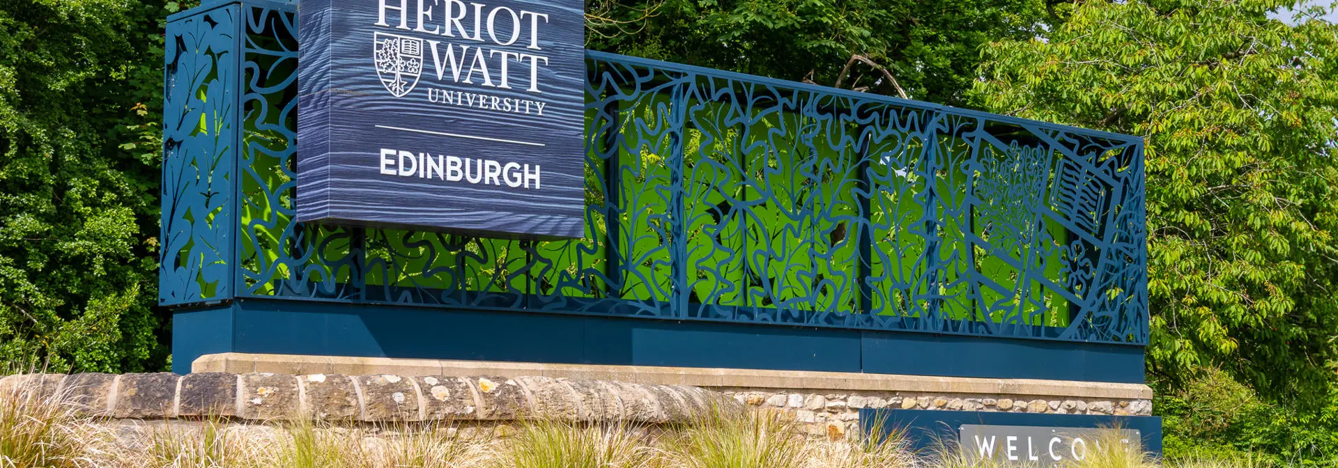 Edinburgh campus entrance sign