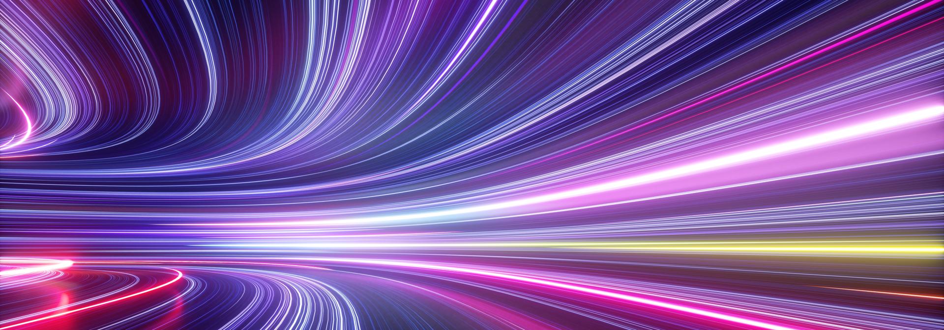 a cross-sectional view of a swirling vortex of light tubes