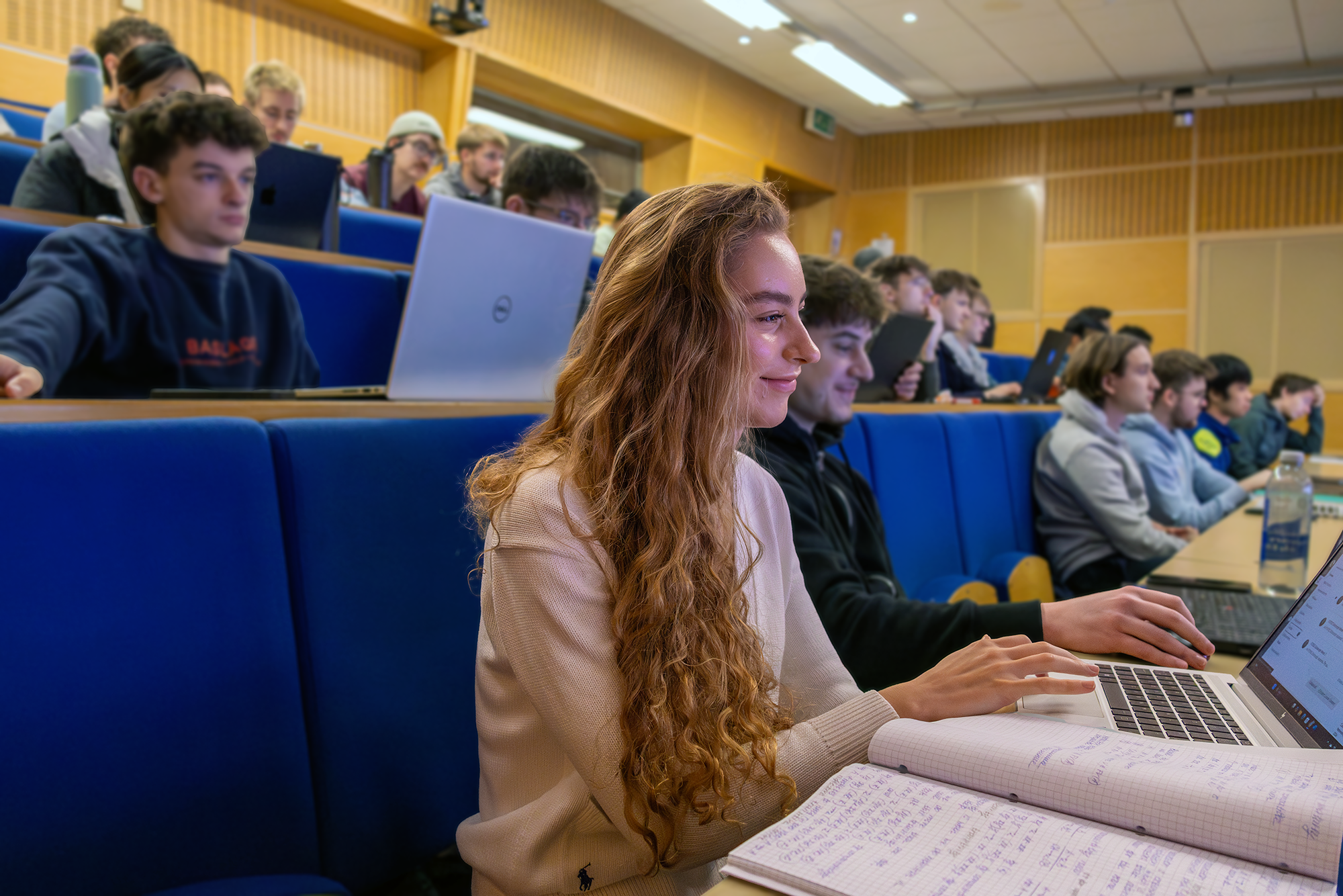 Lolita, computer science student, in a lecture theatre 