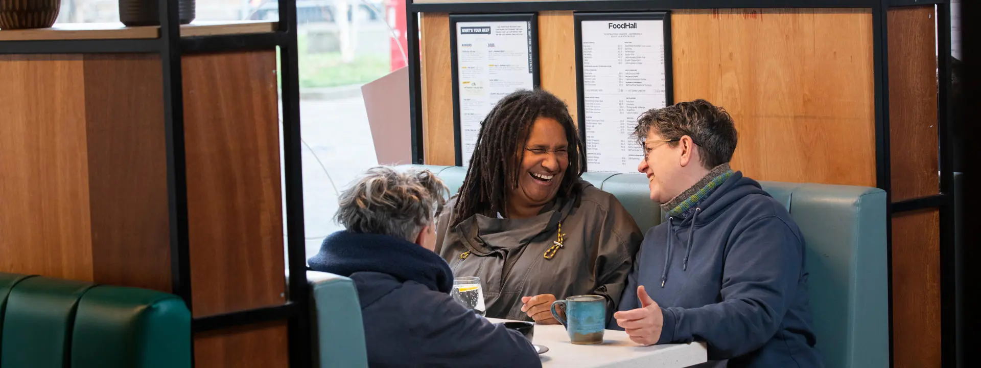 A group of people socialising