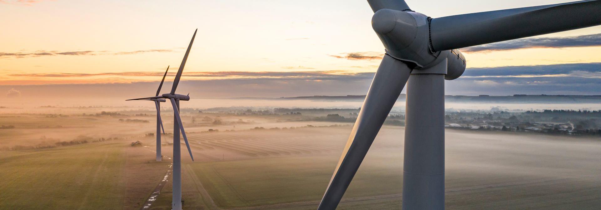 Windfarm at sunrise