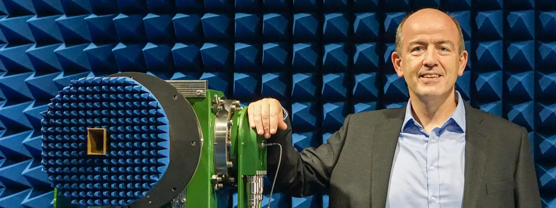 A man pictured in a science lab