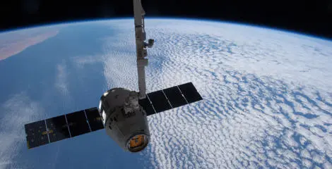 A satellite in space.