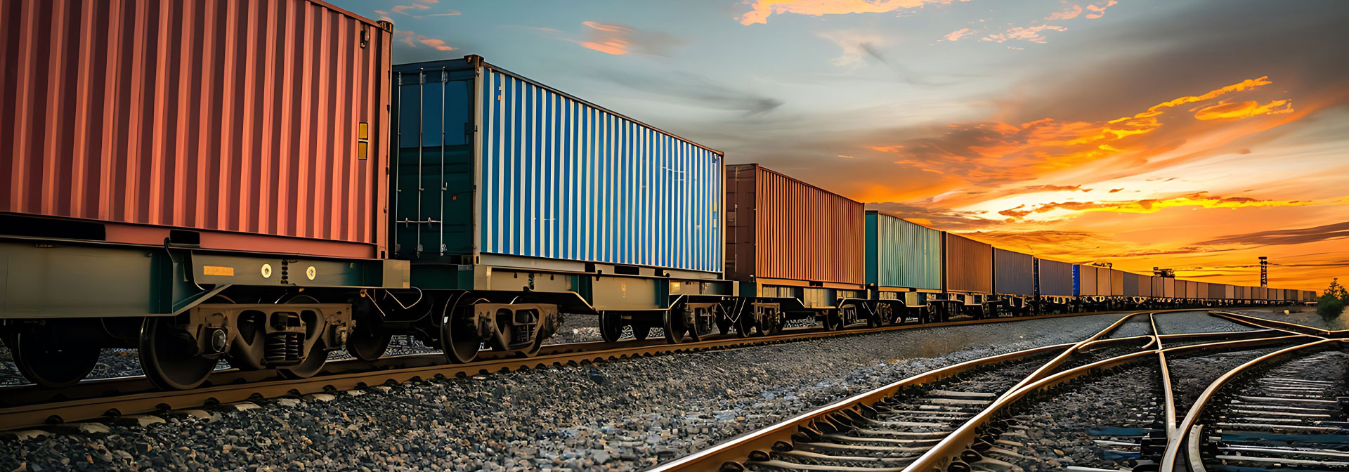 Rolling stock in a train yard 