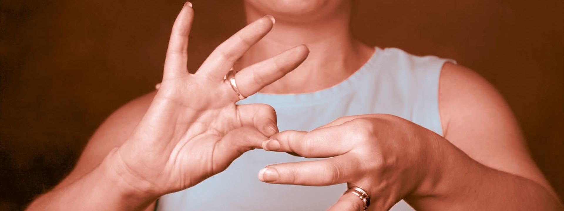 British Sign Language signing