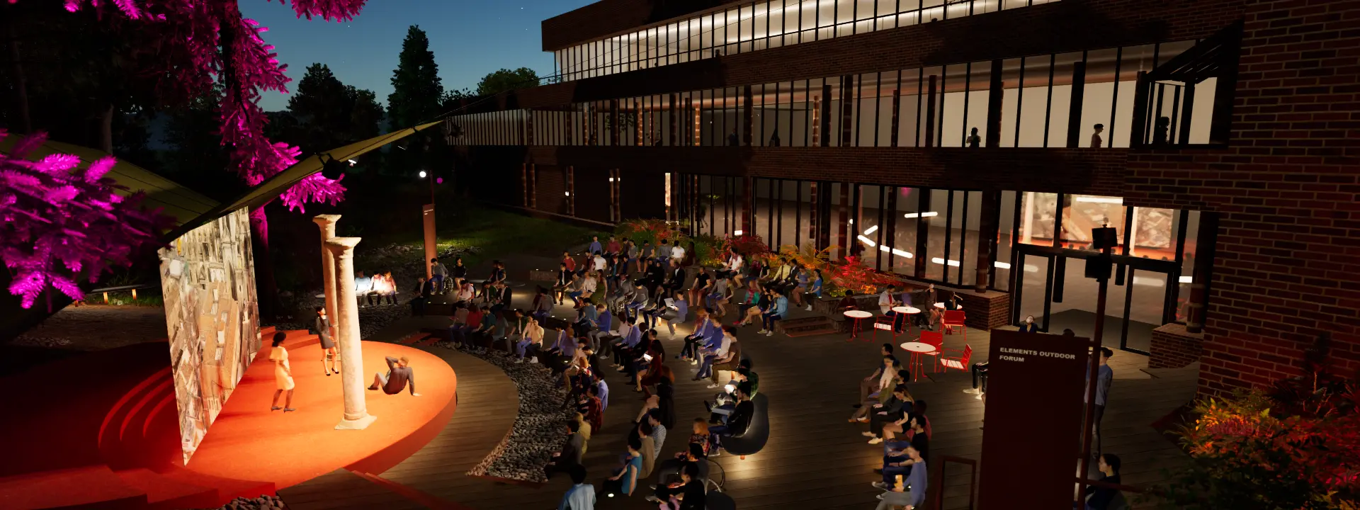 Amphitheatre example at the Heriot-Watt Edinburgh campus