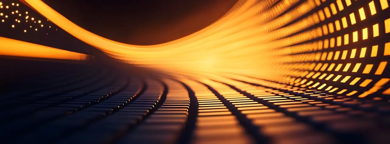 Abstract grid line pattern in orange and brown