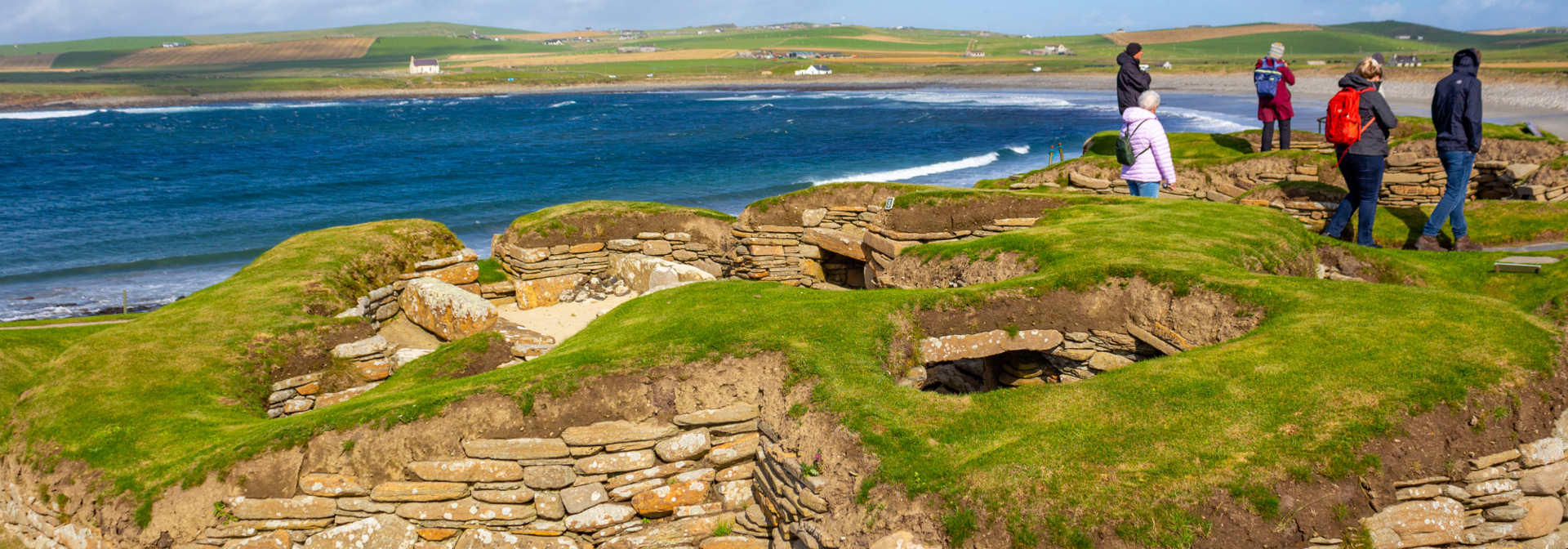 Skara Brae, the remains of a stone-built Neolithic settlement on Orkney.
