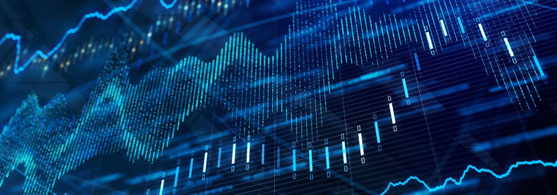 graphical charts and trendlines overlayed on each other