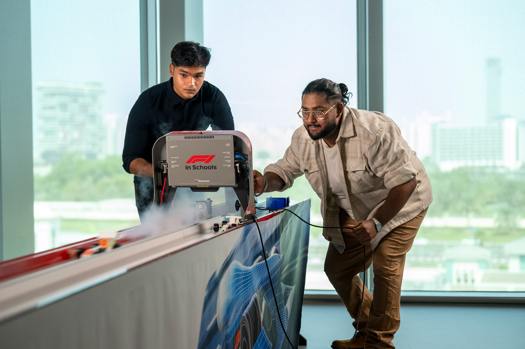 Two students in the Dubai campus.
