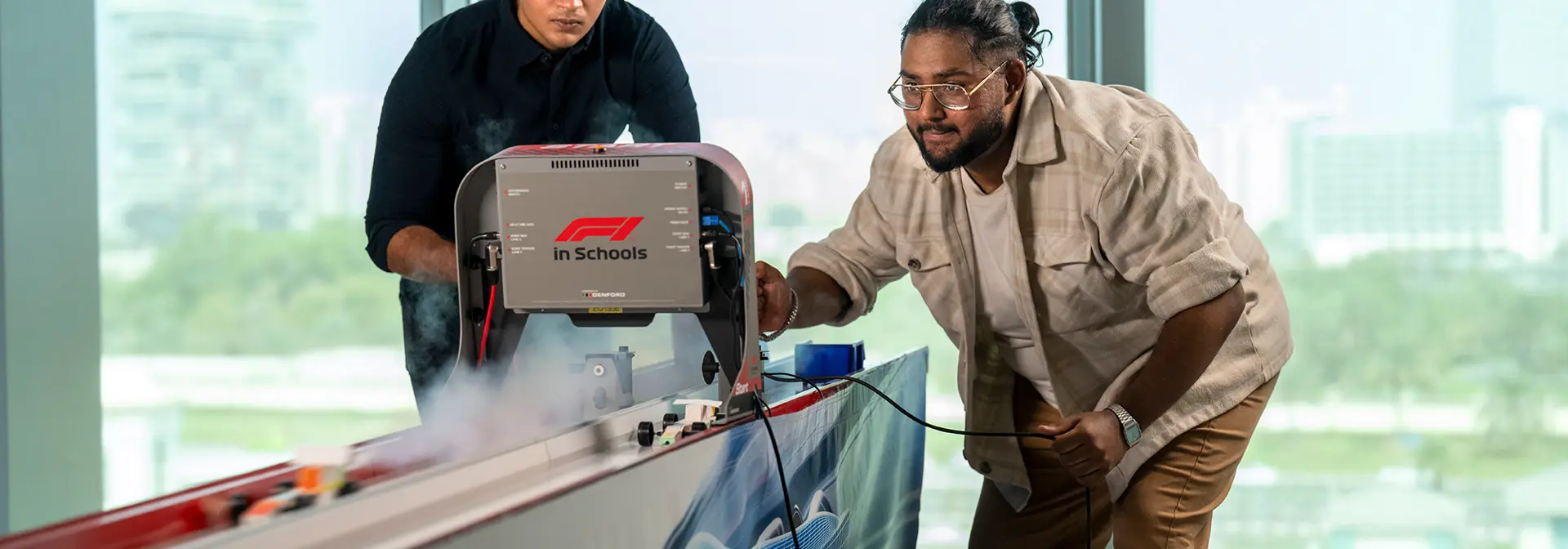 Two students in the Dubai campus.