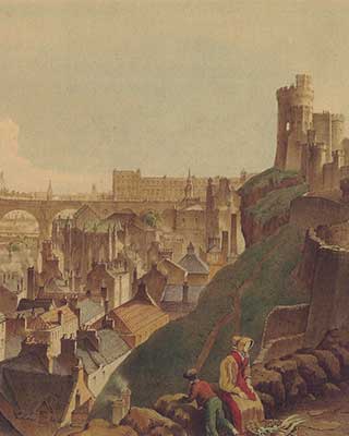 1821 view from South Bridge, Edinburgh