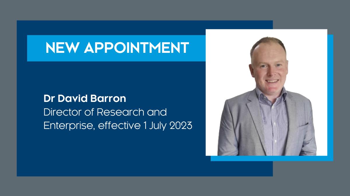 Appointment of Dr David Barron