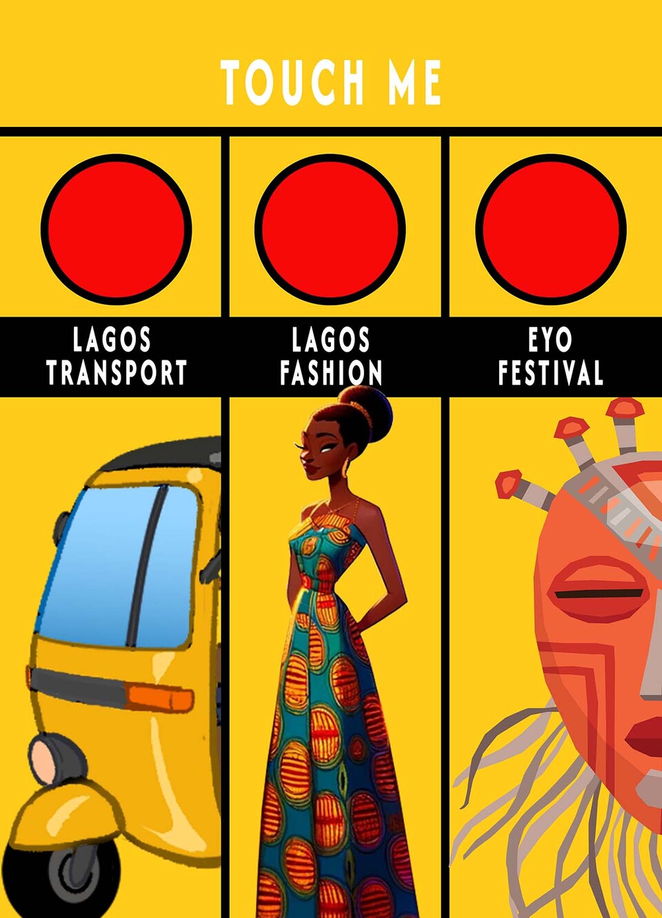 Lasgidi Streets, left wall poster design by Eguvwe Yugbovwre 